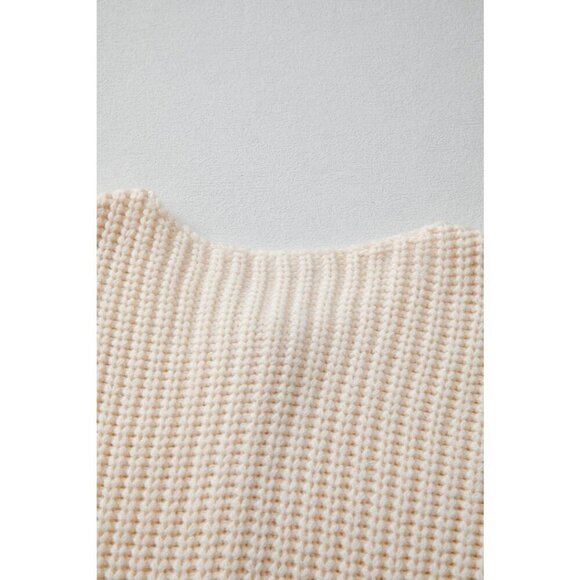 NWT ESME Cream Sleeveless Sweater Knit Vest With Gold Buttons - Picture 10 of 11